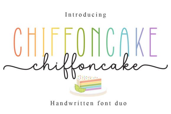 Chiffoncake Duo: A Romantic Sans Serif and Script Typeface