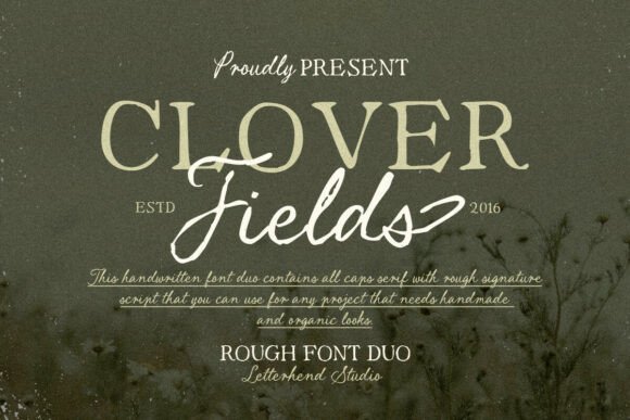 Clover Fields: A Warm Handmade Font for Rustic Designs