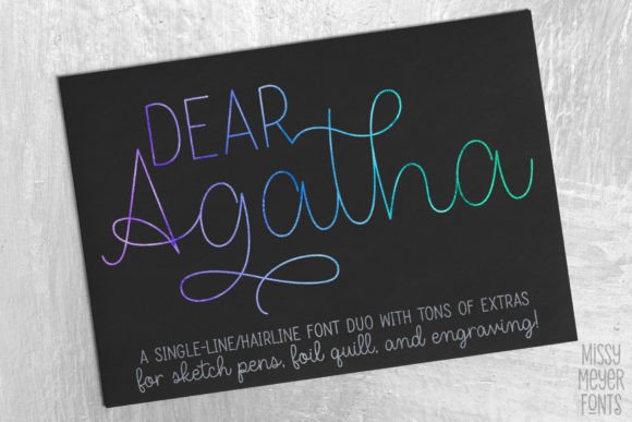 Discover Dear Agatha: The Single-Line Font Duo