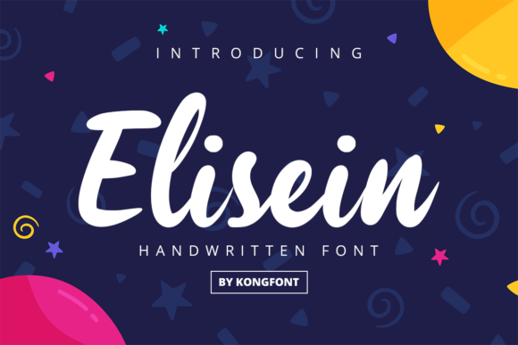 Elisein: A Playful Handwritten Script for Creative Projects