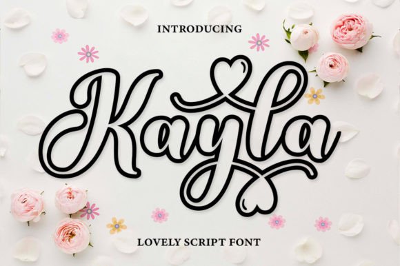 Kayla Outline: A Handwritten Font for Creative Projects