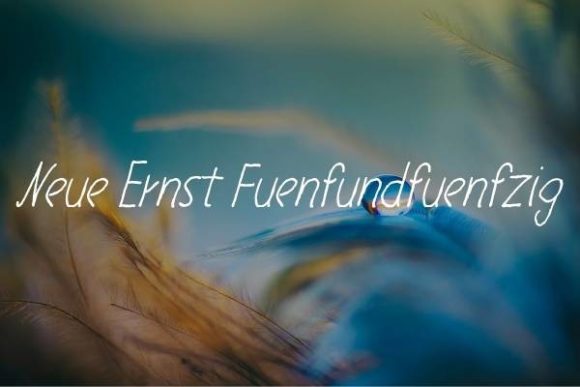 Neue Ernst Fuenfundfuenfzig: Elegant Handwritten Font