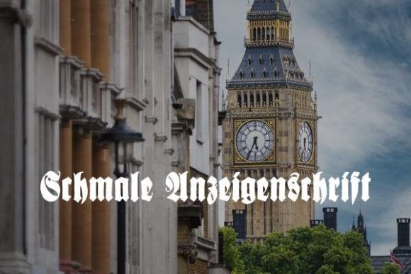Schmale Anzeigenschrift: A Sharp, Gothic Typeface for Bold Branding