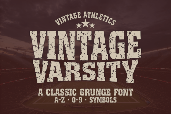 Vintage Varsity: Bold Athletic Typography for Modern Design